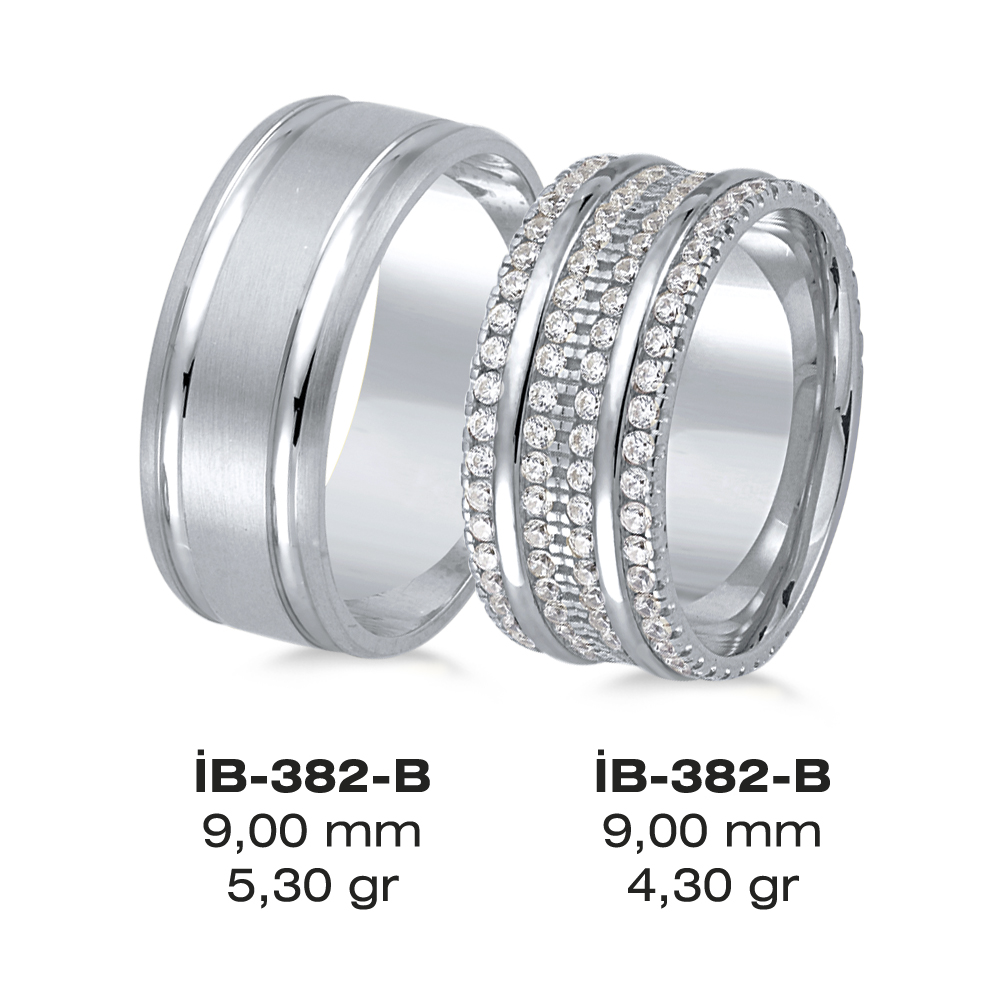 Weißes Eheringmodell 382-B