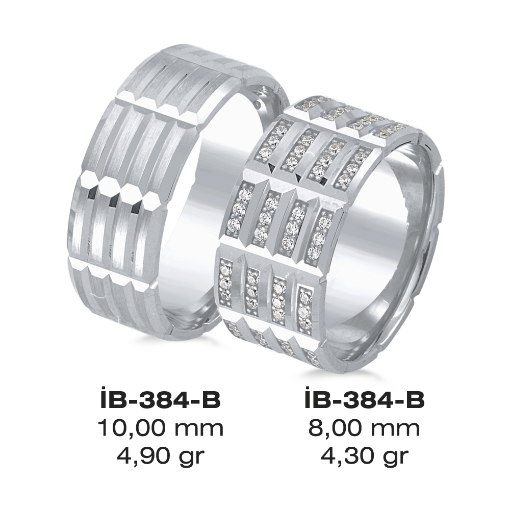 Weißes Eheringmodell 384-B