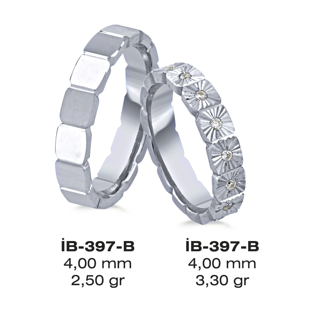Weißes Eheringmodell 397-B