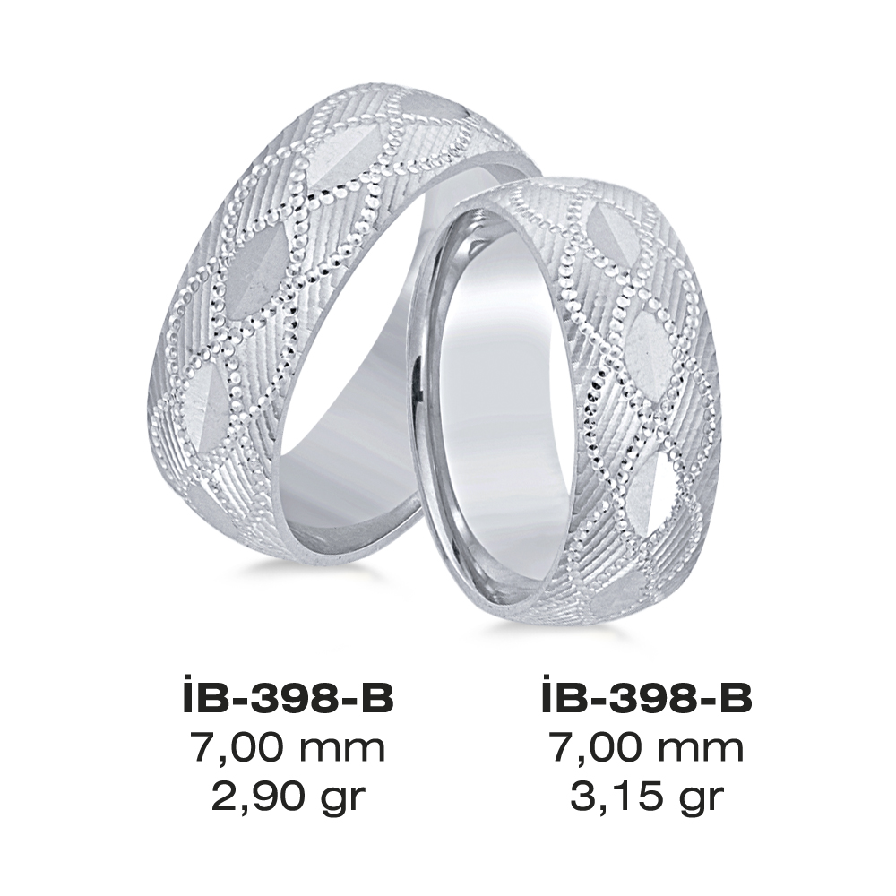 Weißes Eheringmodell 398-B