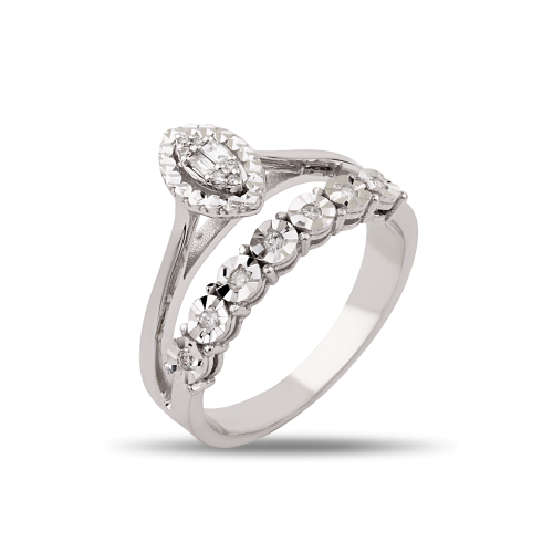 0.12 ct. Ring-Mit-Diamanteffekt