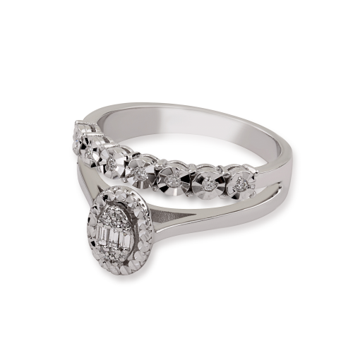 0.16 ct. Ring-Mit-Diamanteffekt