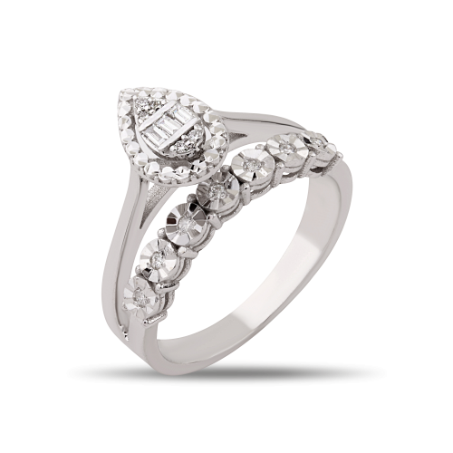 0.14 ct. Ring-Mit-Diamanteffekt