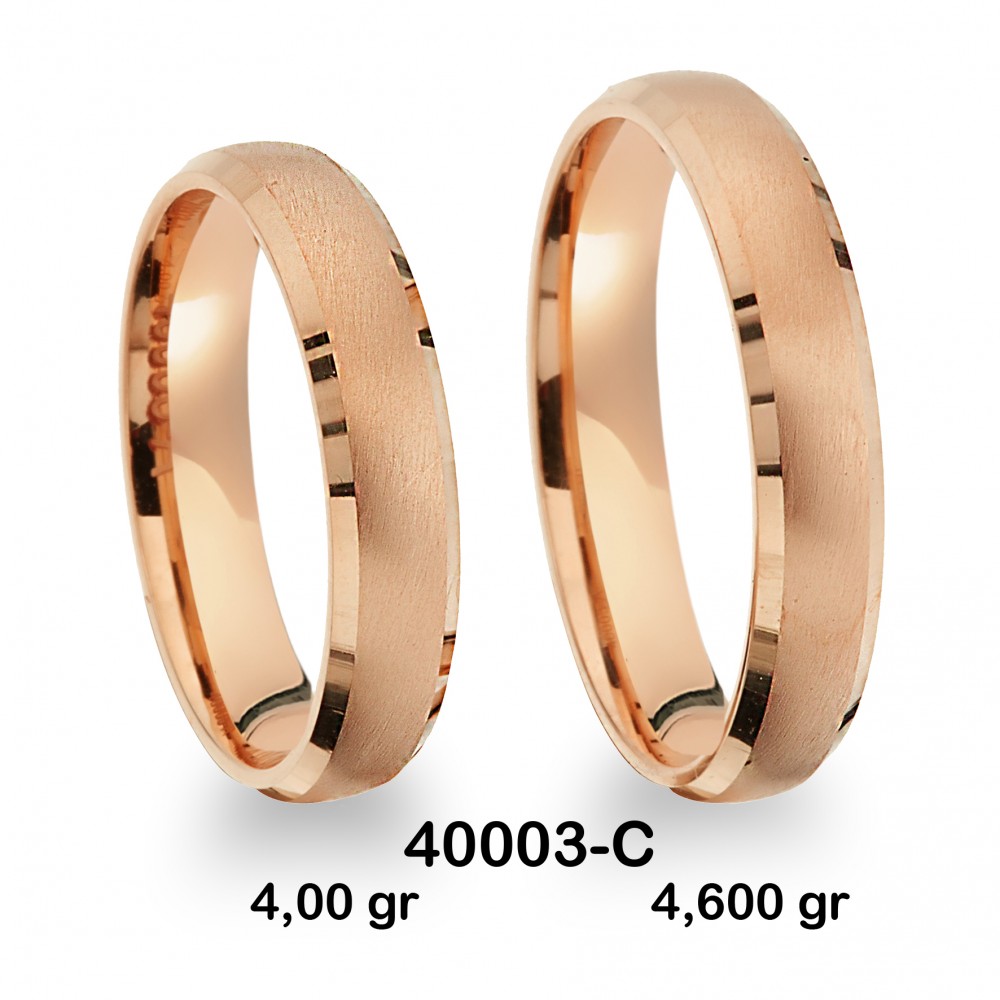 Klassischer Ehering - 40003-C