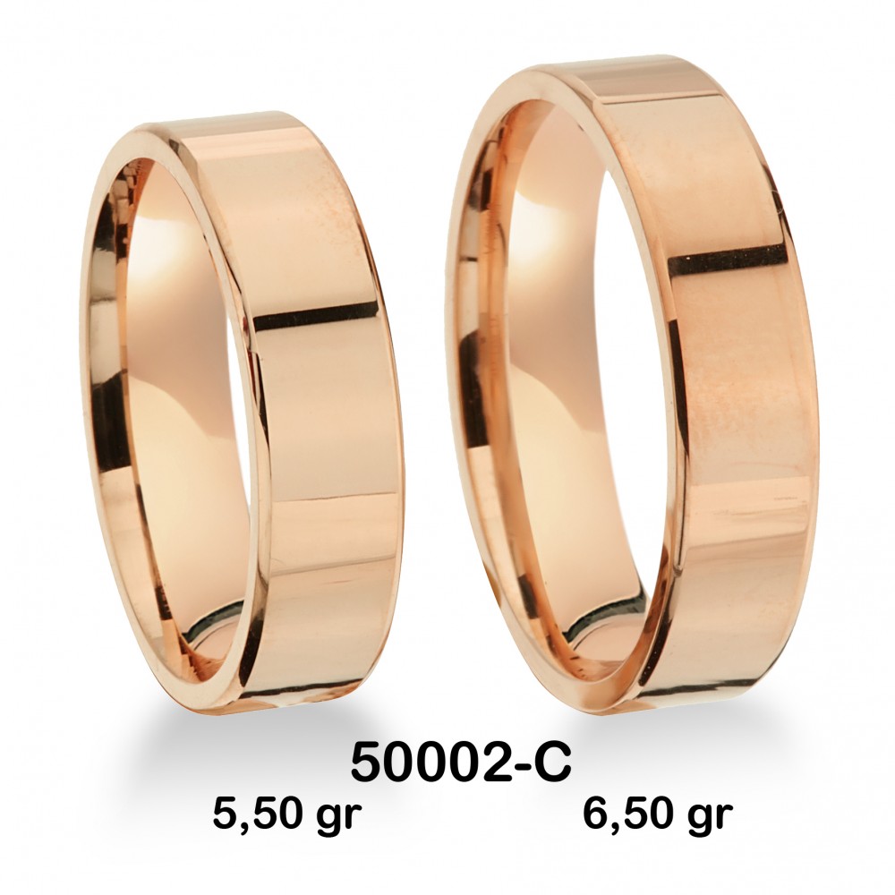 Klassischer Ehering - 50002-C