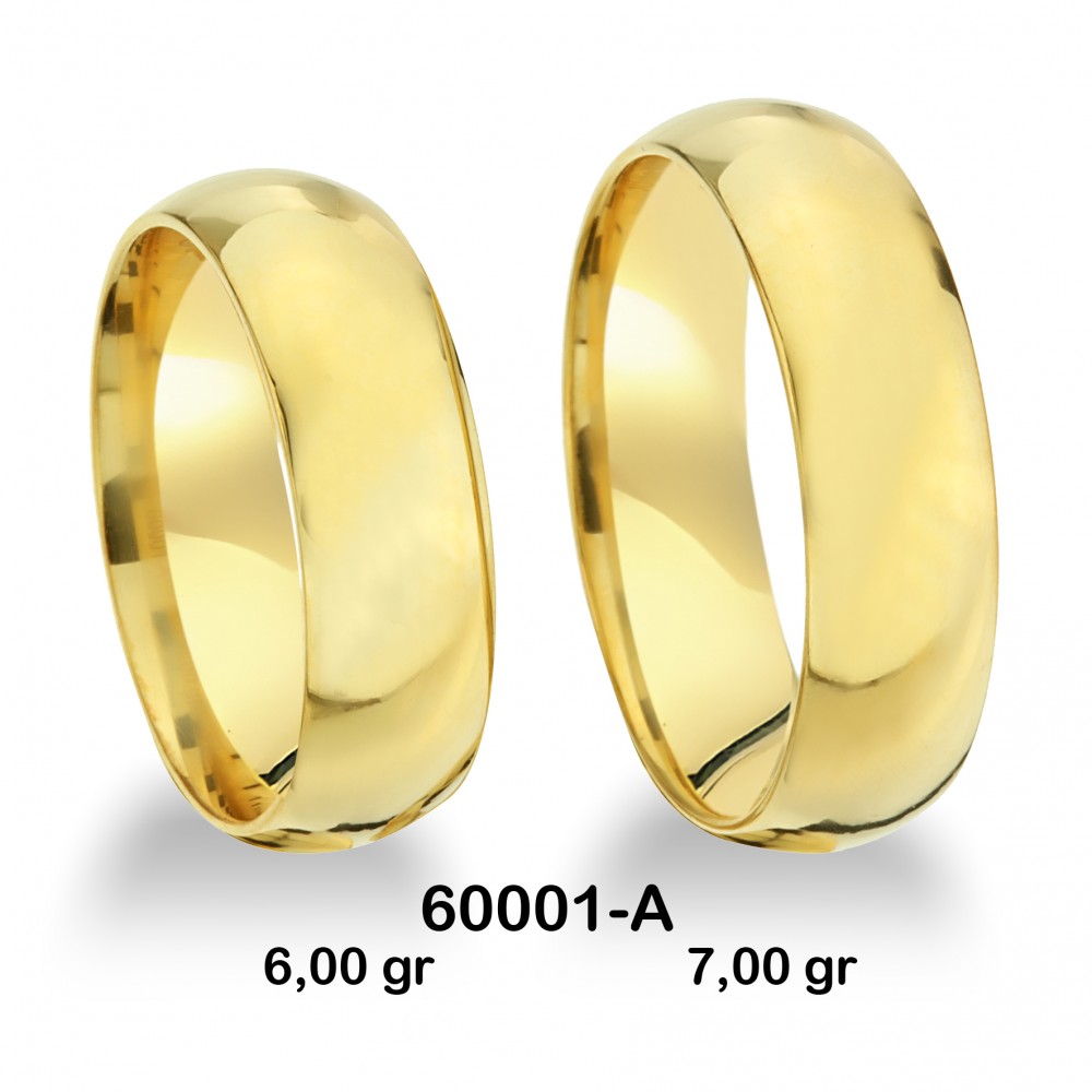 Klassischer Ehering - 60001-A