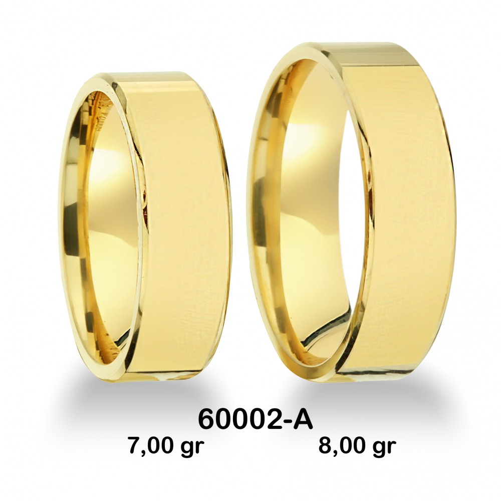 Klassischer Ehering - 60002-A