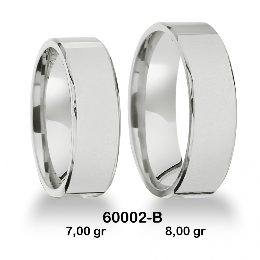 Klassischer Ehering - 60002-B