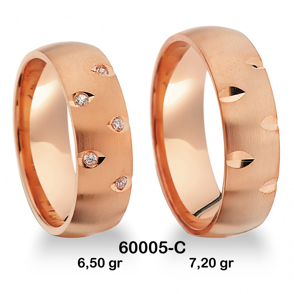 Klassischer Ehering - 60005-C