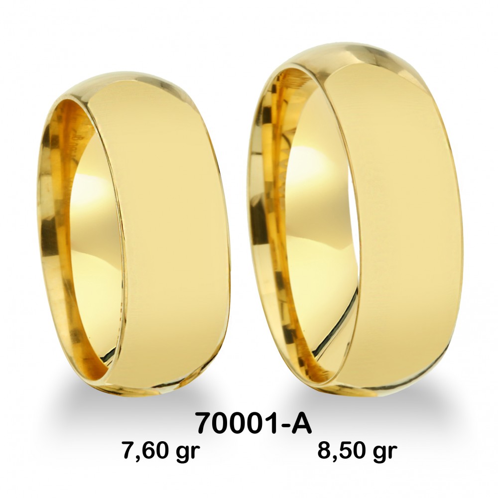 Klassischer Ehering - 70001-A