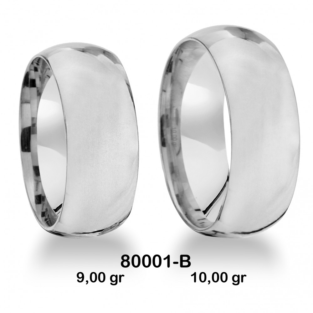 Klassischer Ehering - 80001-B