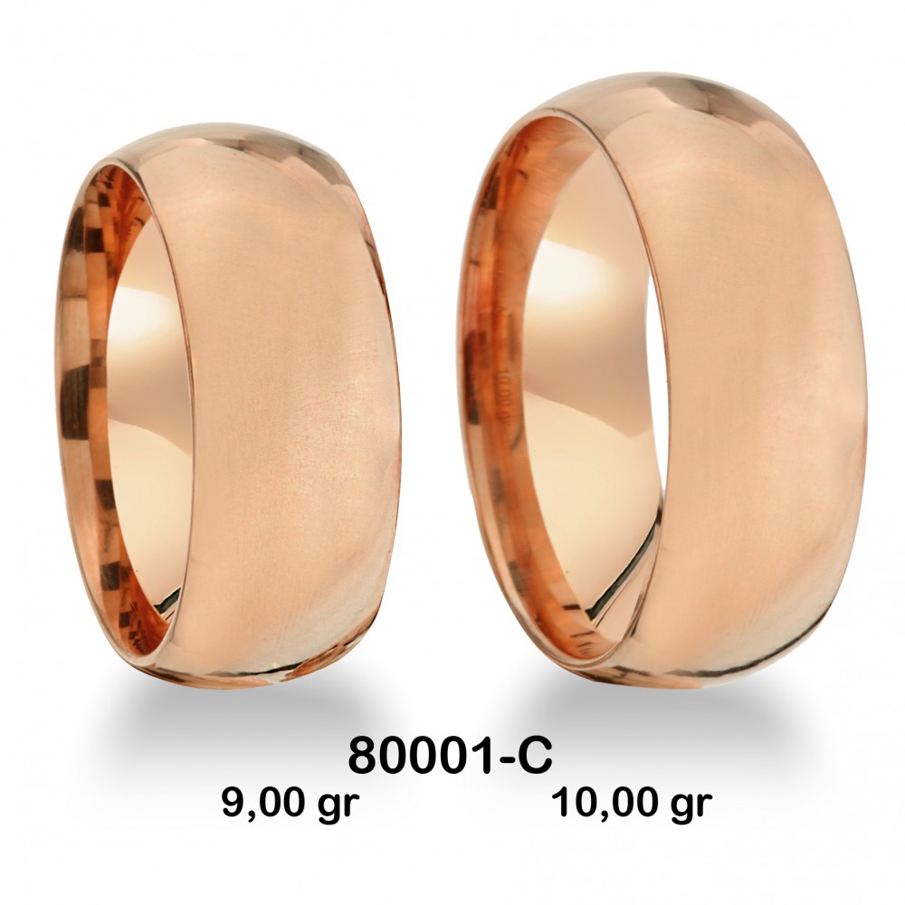 Klassischer Ehering - 80001-C