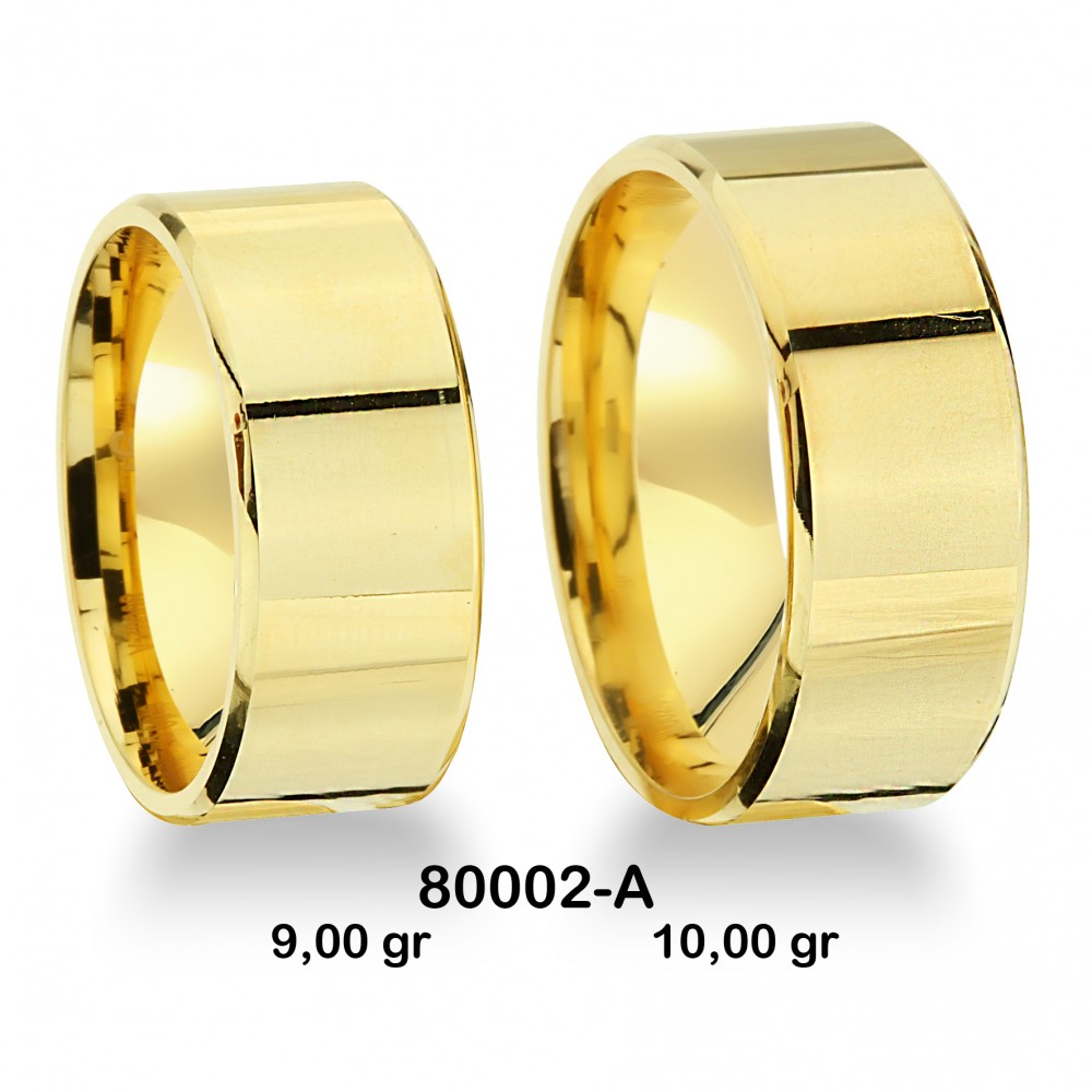 Klassischer Ehering - 80002-A