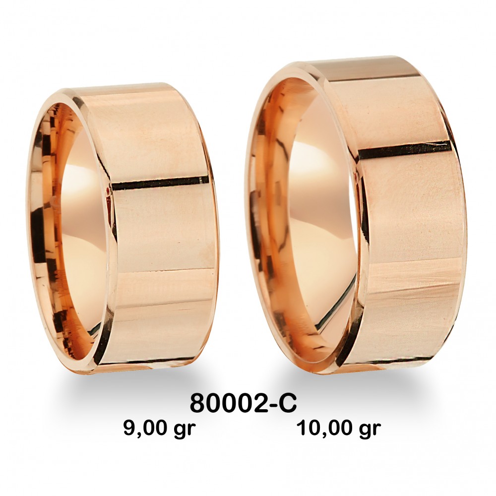 Klassischer Ehering - 80002-C