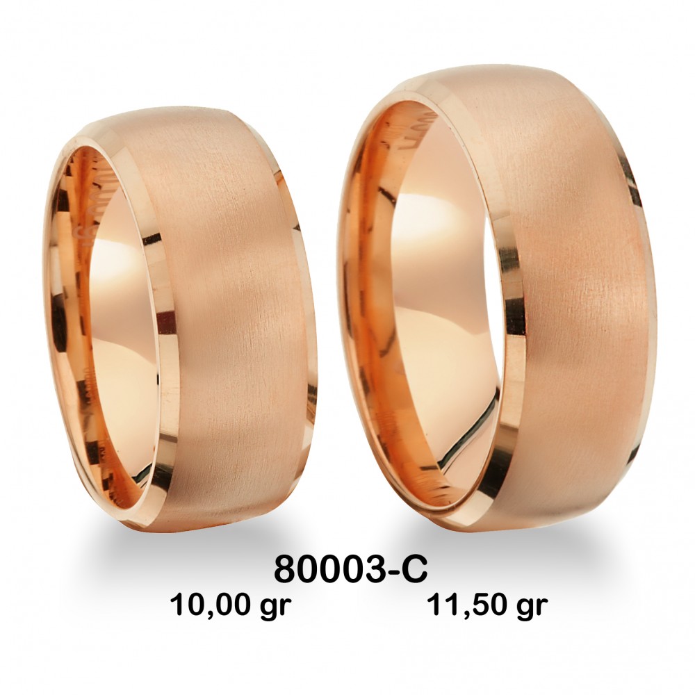 Klassischer Ehering - 80003-C