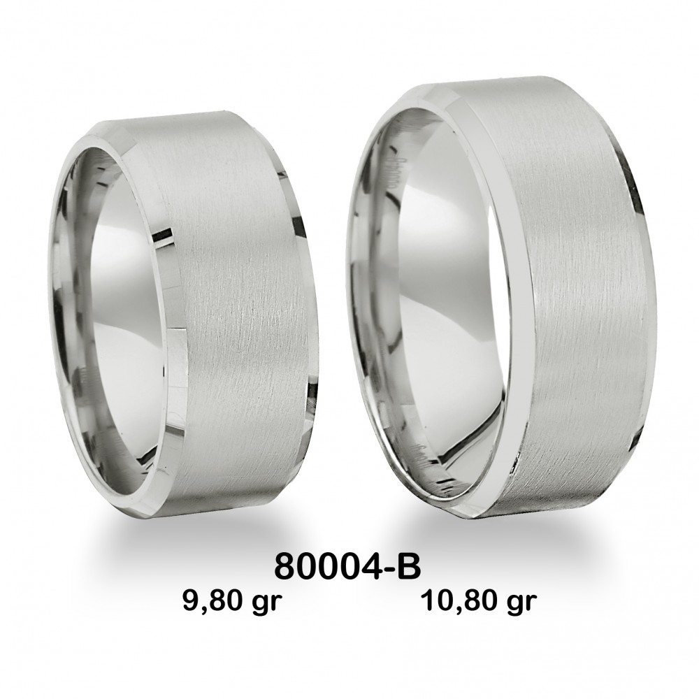 Klassischer Ehering - 80004-B