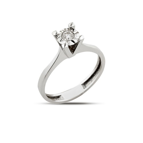 0.13 ct. Diamant Solitärring