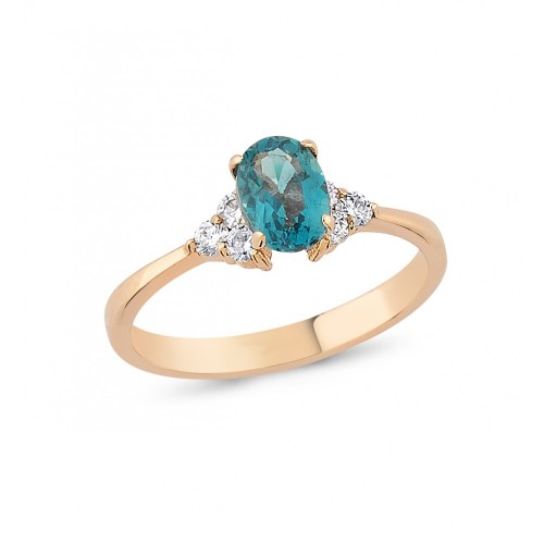 1.01 ct. London Blau Farbige Steinringe