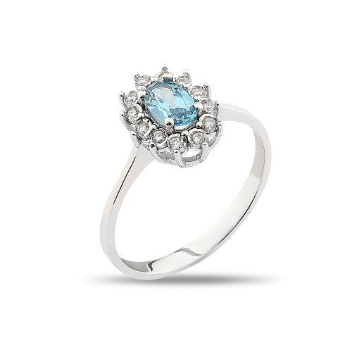 0.56 ct. London Blau Farbige Steinringe