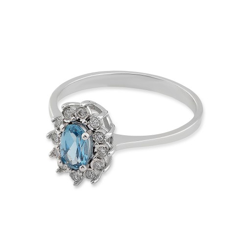 0.56 ct. London Blau Farbige Steinringe